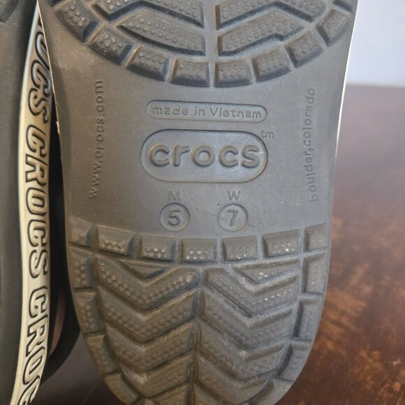 Crocs Crocband Black Unisex Clog-Men's 5 Women's 7 - Picture 16 of 16